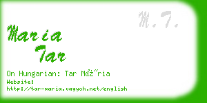 maria tar business card